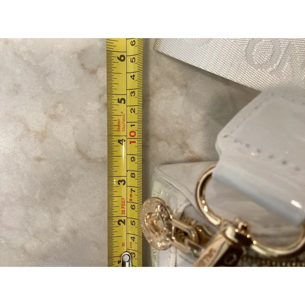 Valentino Orlandi Crossbody Bag Studded Designer Purse‎ White Small